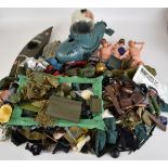 A collection of vintage Palitoy Action Man figures, clothing and accessories including three