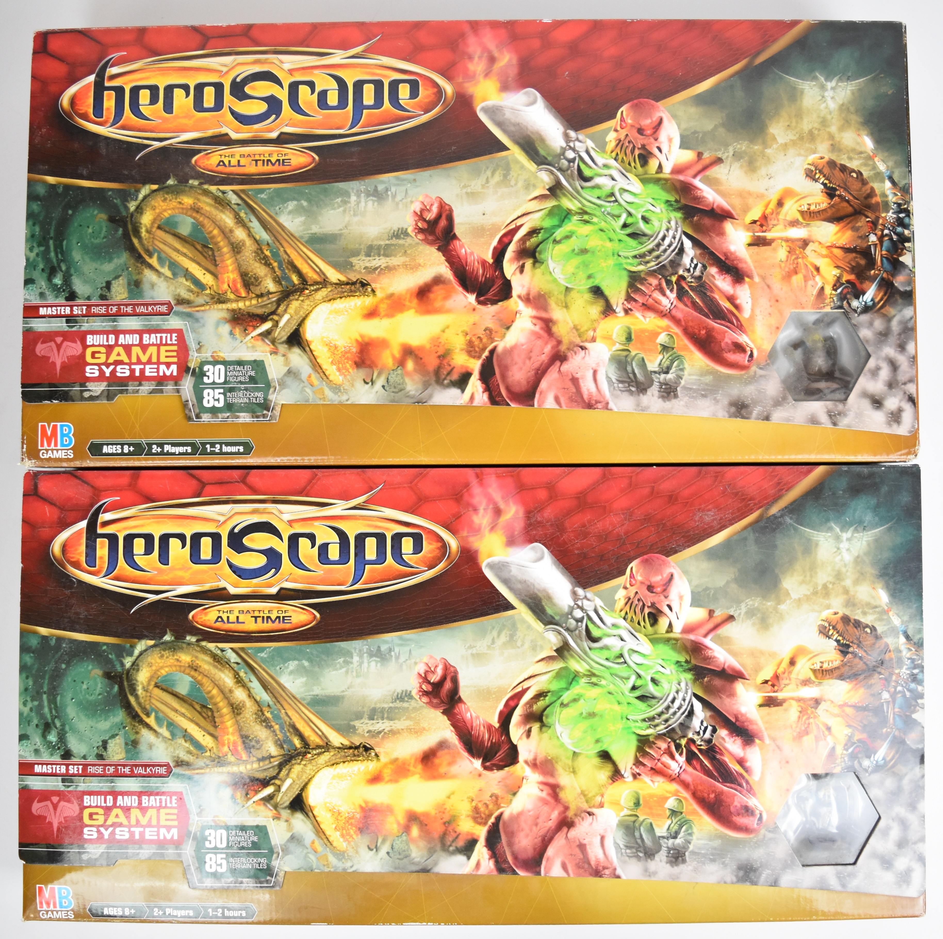 Two MB Games Heroscape The Battle Of All Time master sets 'Rise of the Valkyrie' board game, both