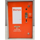 Royal Mail coin operated stamp dispensing machine, overall height 40cm, being sold by the now closed