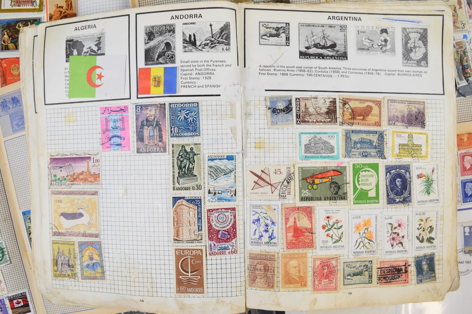 A stamp collection in ten various vintage albums, countries represented include GB, France, - Image 2 of 5