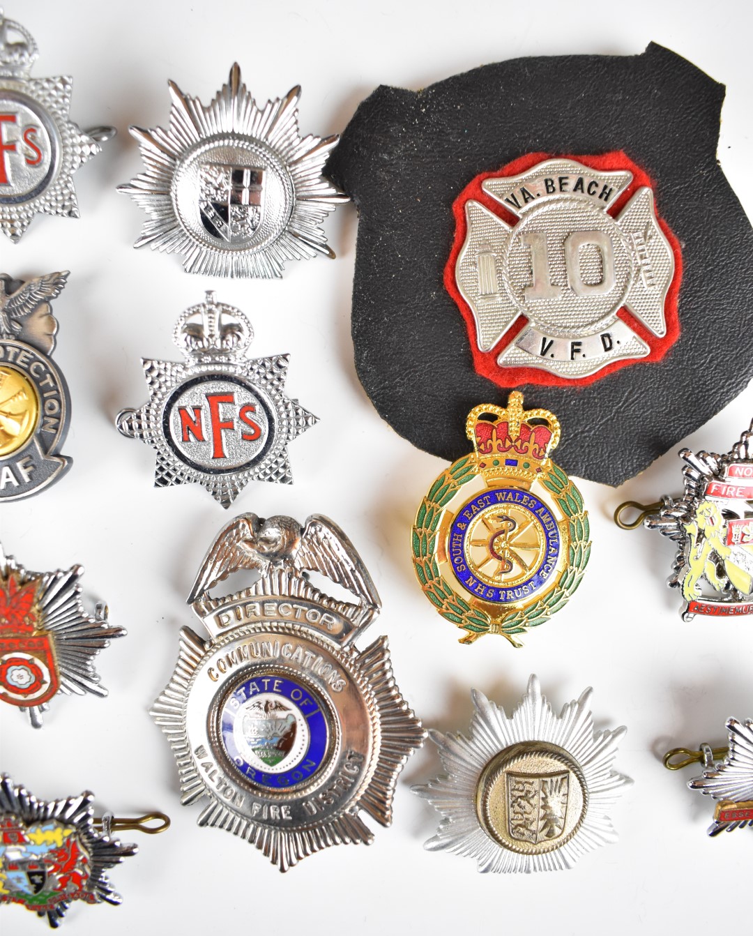 Collection of approximately 20 Fire and Ambulance badges including Lancashire County, South Wales, - Image 3 of 6