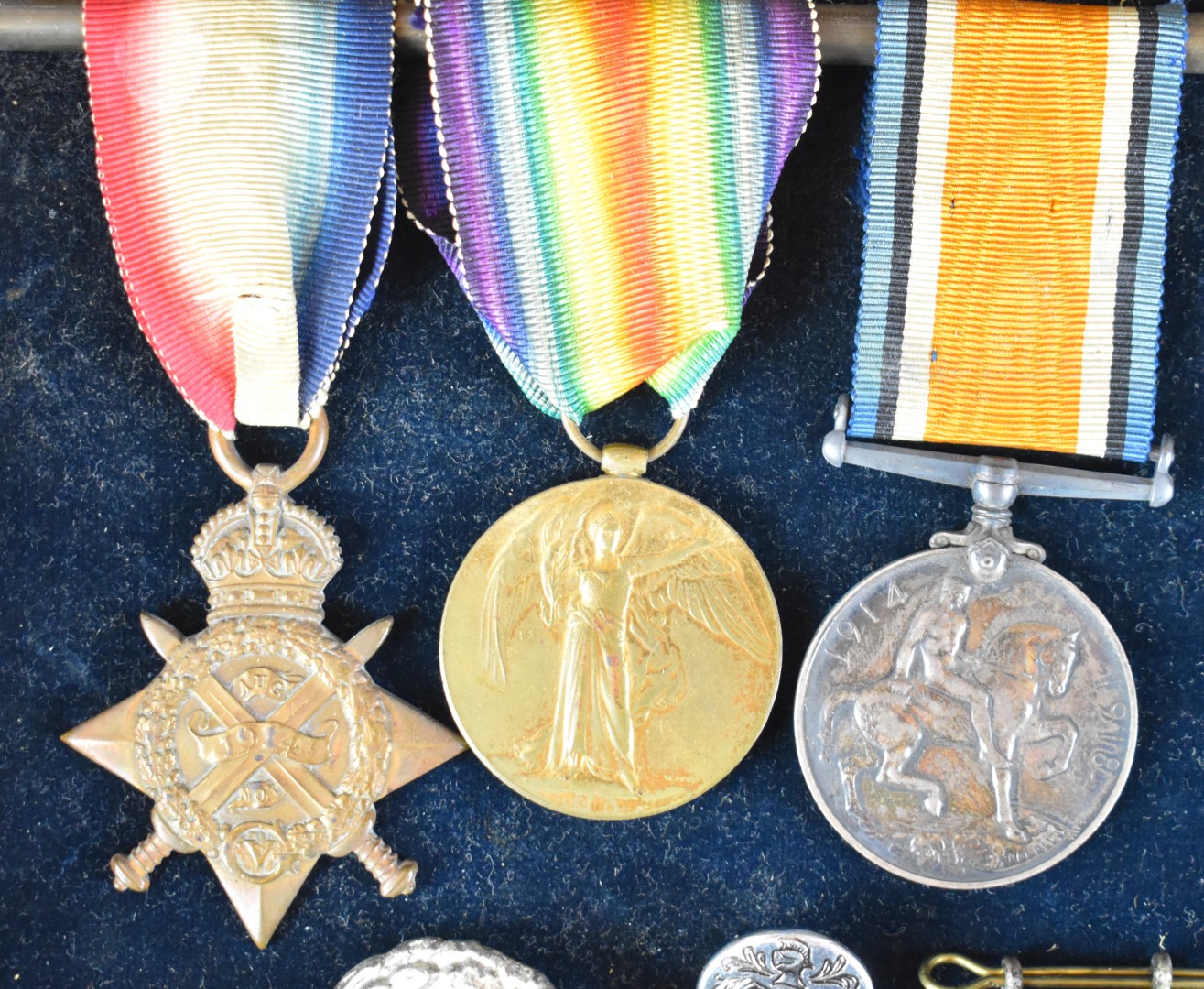 British WW1 and WW2 father and son medal groups comprising 1914/1915 Star, War Medal and Victory - Image 17 of 20