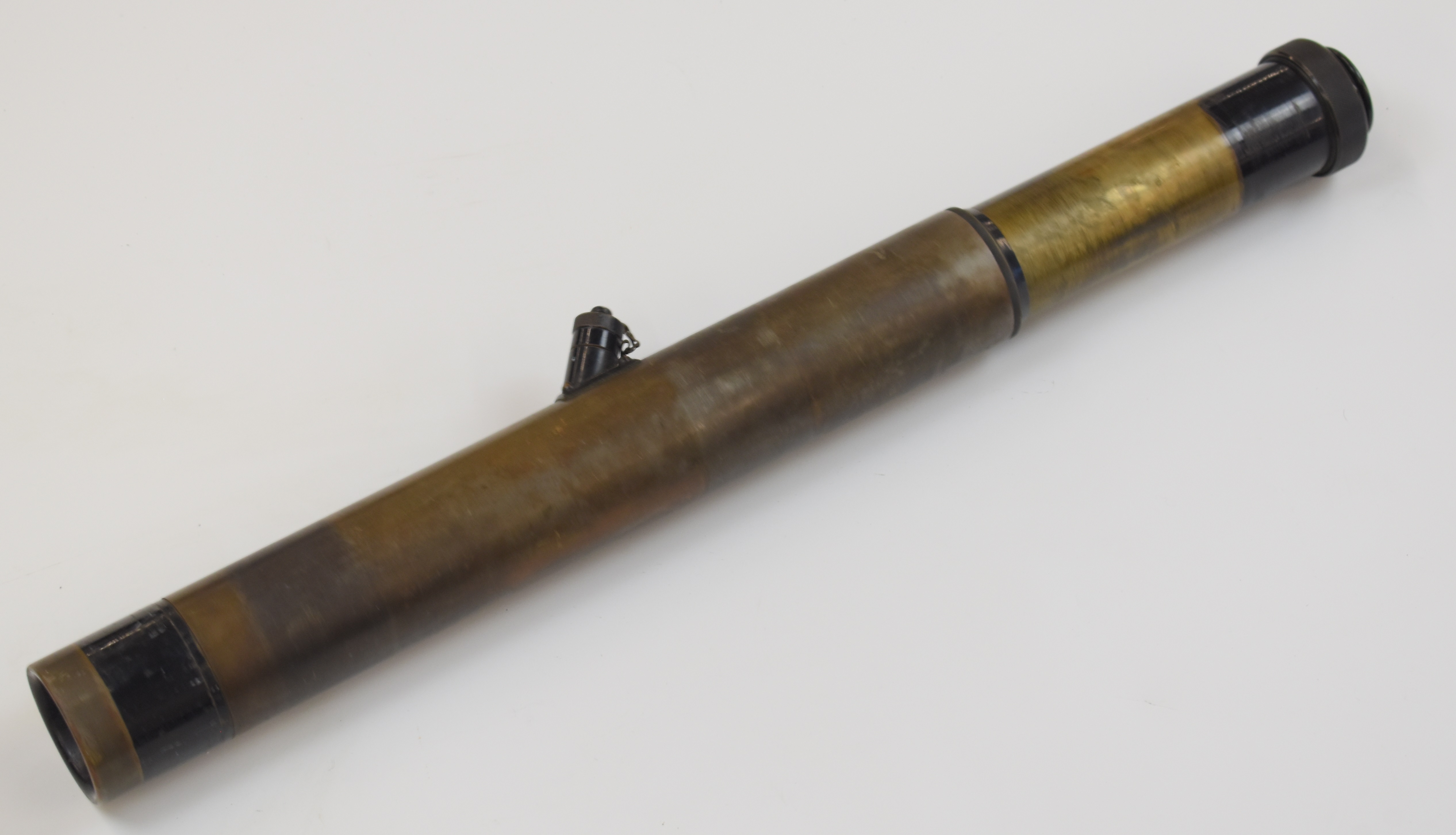 British WW1 Watson & Son G.S x8 telescope dated 1918, marked repaired by W Ottway, overall length