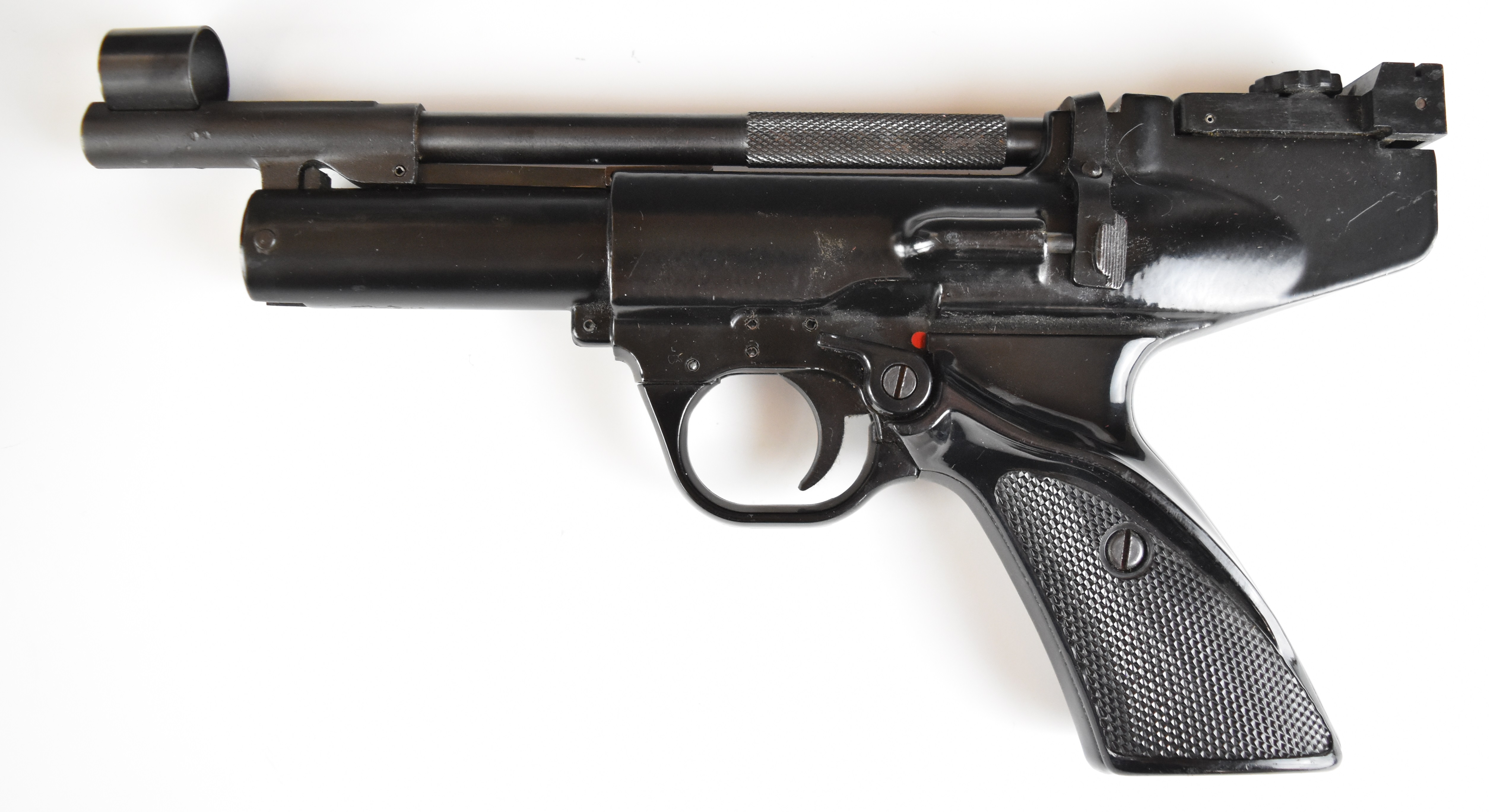 Webley Hurricane .22 target air pistol with shaped and chequered grips and adjustable sights, - Image 3 of 11
