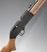 Crosman 760 .177 air rifle with faux wooden semi-pistol grip and forend and adjustable sights,