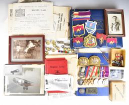 British Army medal group of seven and associated ephemera comprising Indian General Service Medal