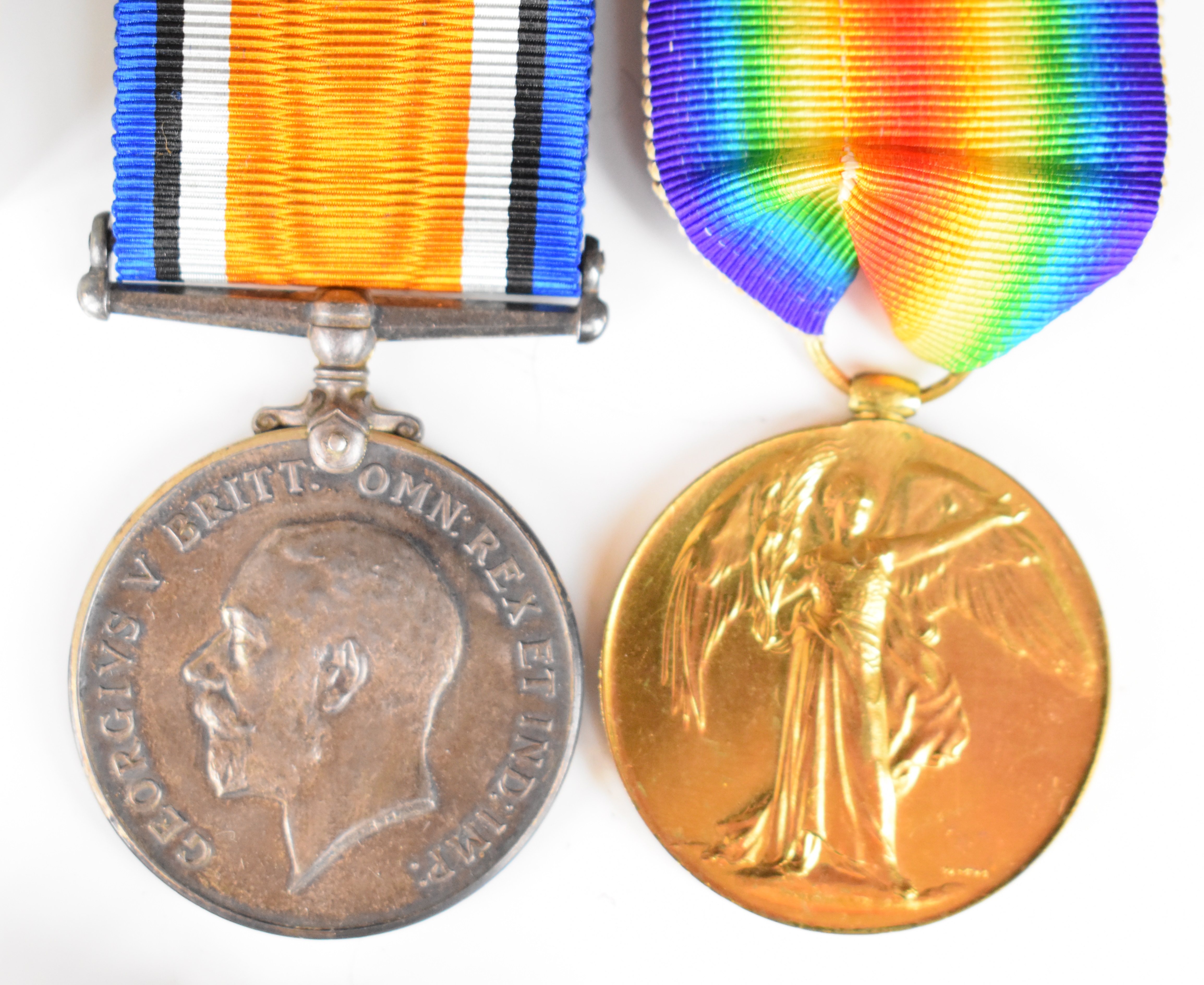 British Army WW1 medal pair comprising War Medal and Victory Medal, named to 157165 Sgt W S Evans, - Image 2 of 8