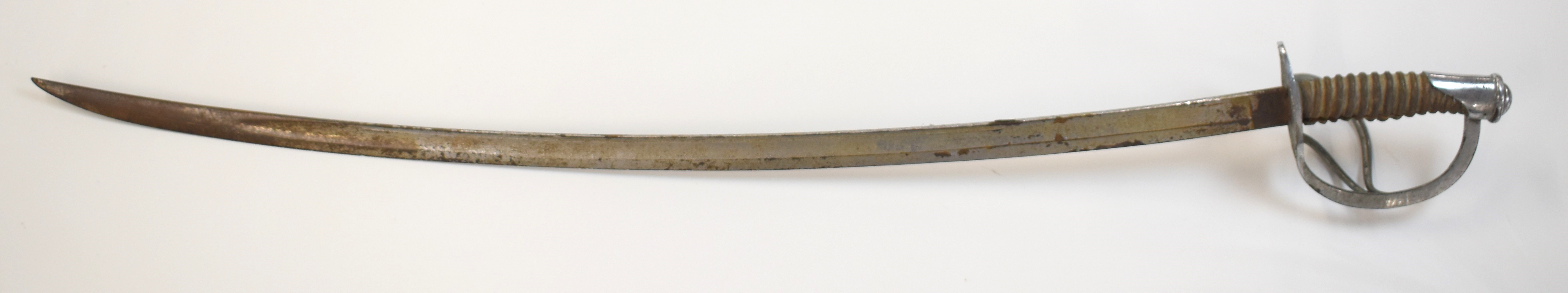 American Civil War sword with wooden grip, two bar hilt, US 1864 AGM to ricasso and Crosby - Image 10 of 26