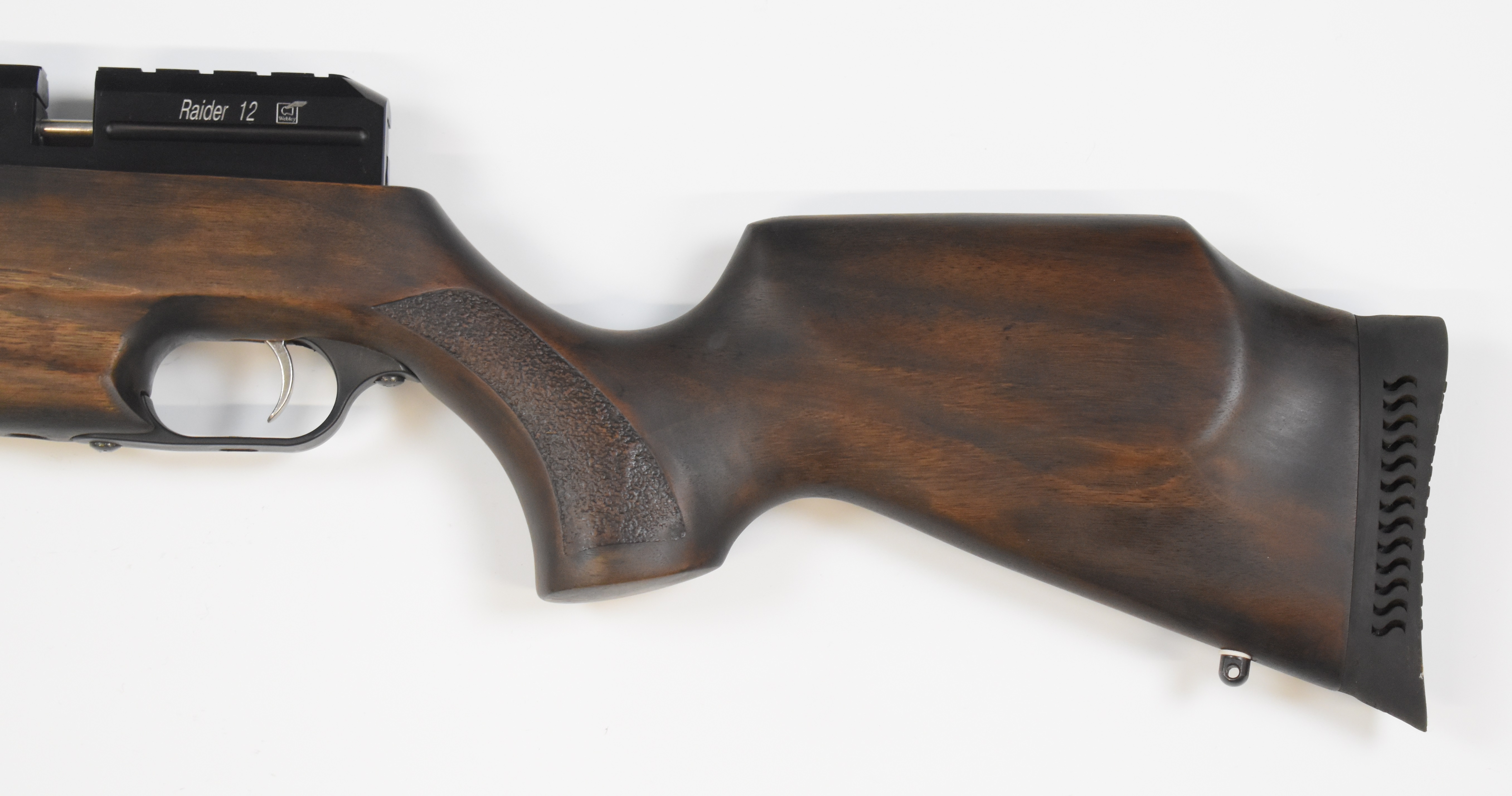 Webley Raider 12 .22 PCP air rifle with aluminium carbine cylinder, textured semi-pistol grip and - Image 7 of 11