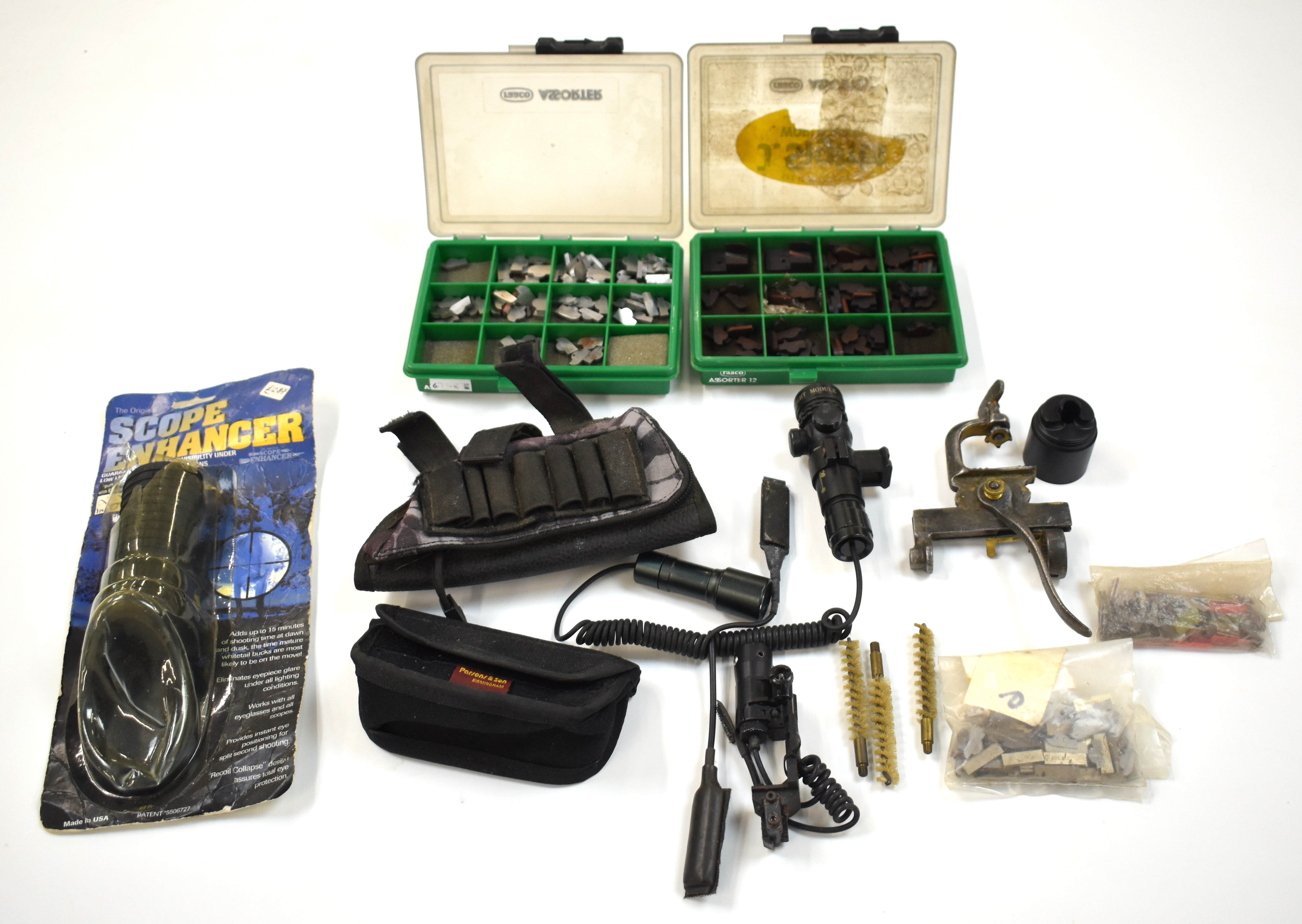 A collection of shooting accessories including gun foresights, Scope Enhancer, gun lights etc. - Image 5 of 5
