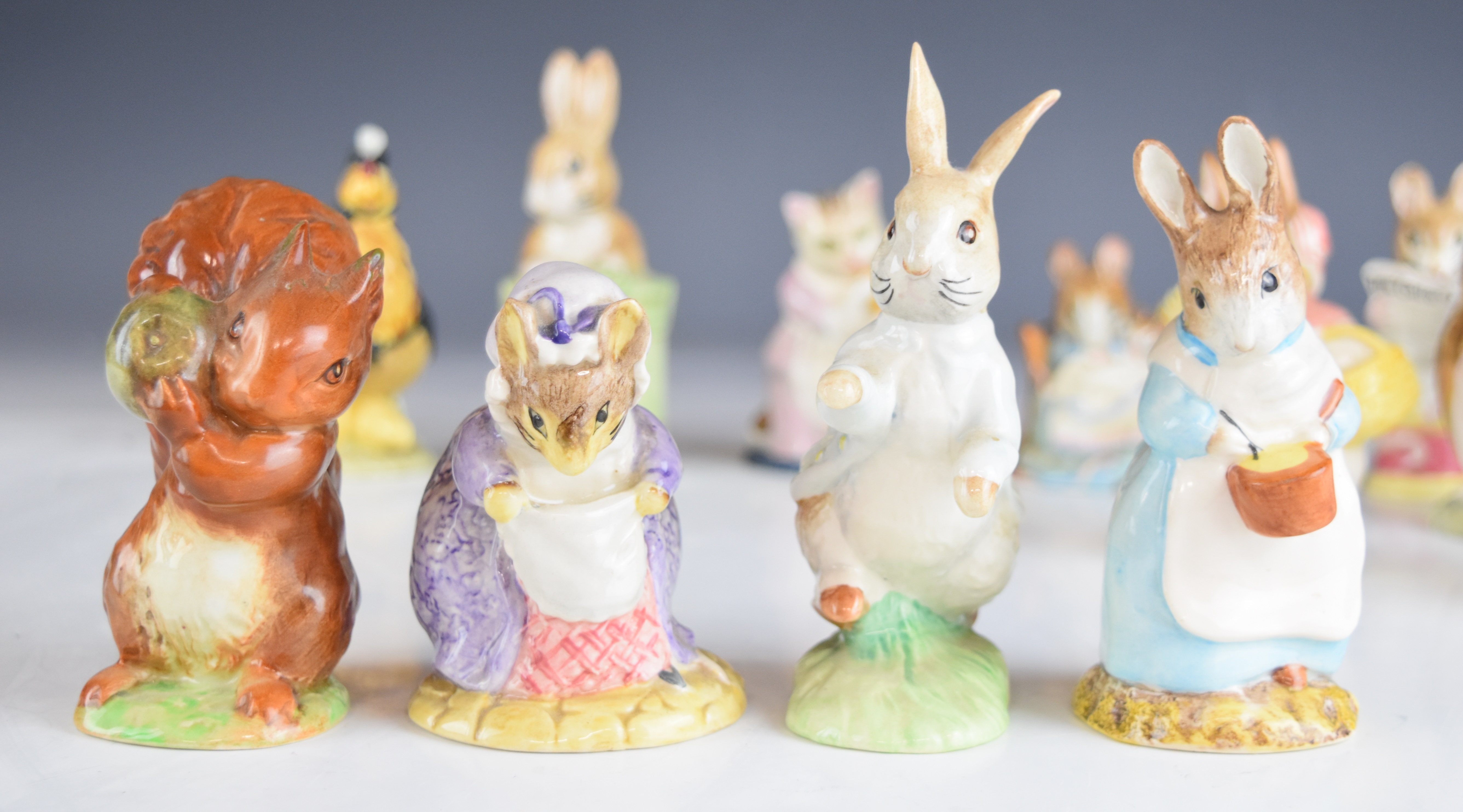Sixteen Beswick, Royal Albert and Royal Doulton Beatrix Potter and Brambly Hedge figures including - Image 4 of 18