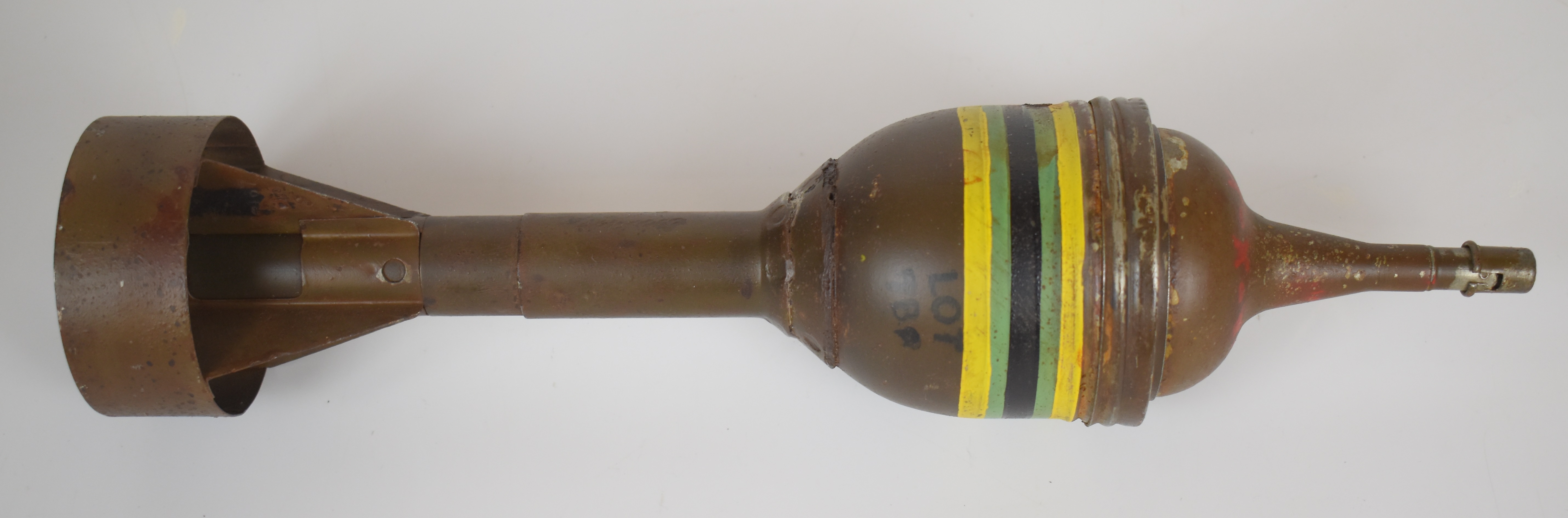 British WW2 PIAT (Projectile Infantry Anti Tank) inert round, ink stamped 3/43 / LOT 78 - Image 4 of 4