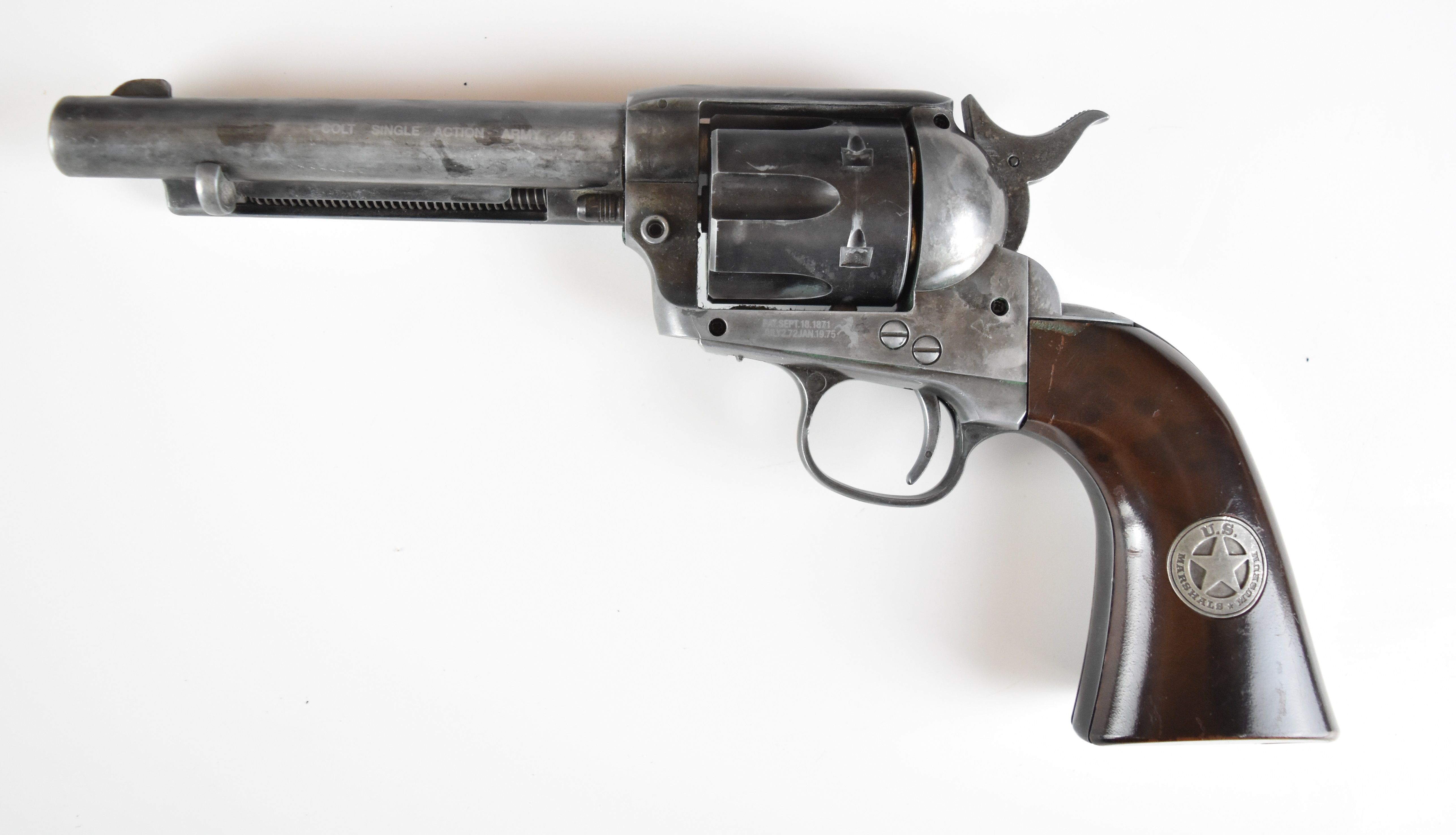 Umarex Colt Single Action Army .45 Peacemaker style .177 air pistol/ revolver with faux wooden - Image 3 of 16