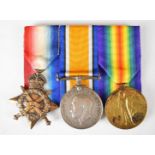 South Africa WW1 medal trio comprising 1914/1915 Star, War Medal and Victory Medal named to Pte A