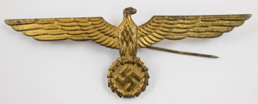 German WW2 Nazi Third Reich metal eagle badge