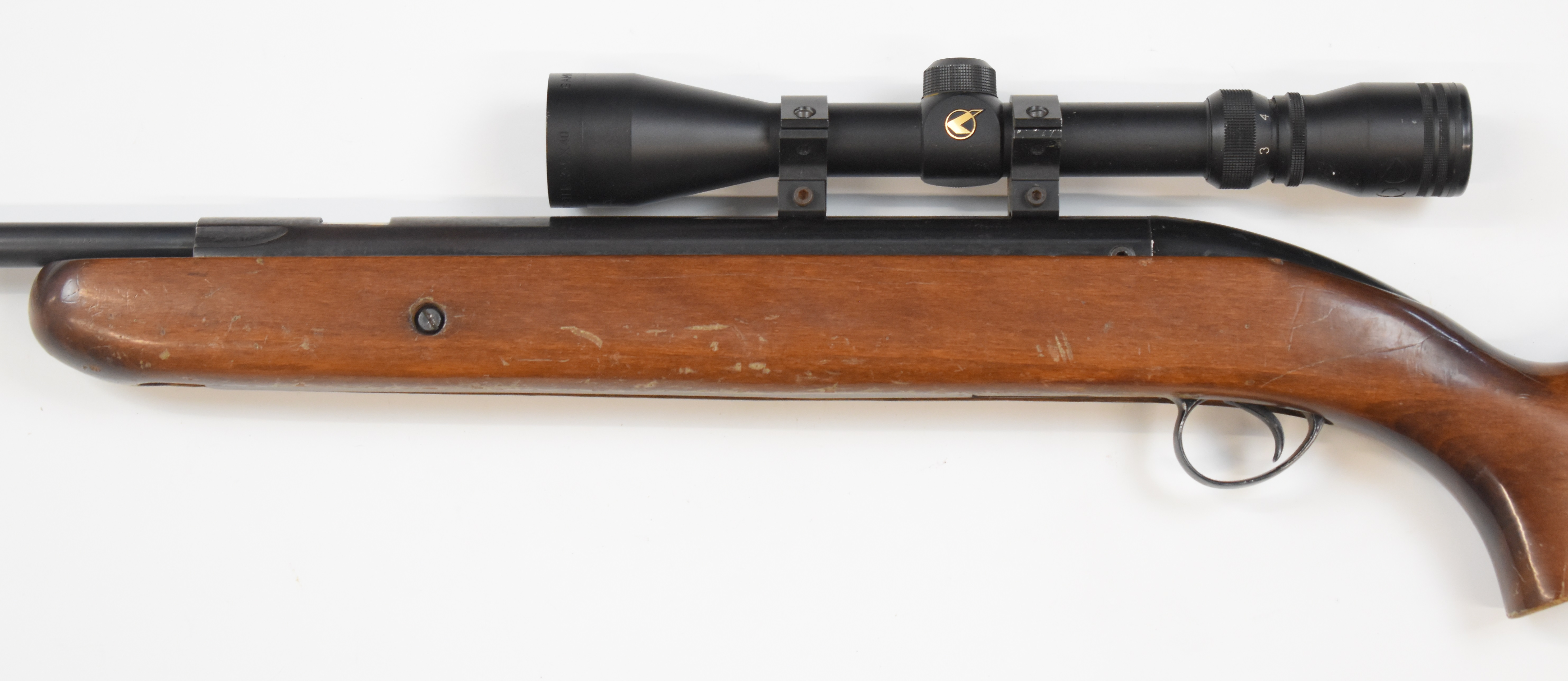 BSA Airsporter RB2 .22 under-lever air rifle with semi-pistol grip, raised cheek piece, sound - Image 8 of 9