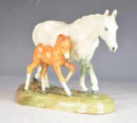 Royal Doulton Gude grey mare and Border Fine Arts 'Won't Start' figures, tallest 13.5cm