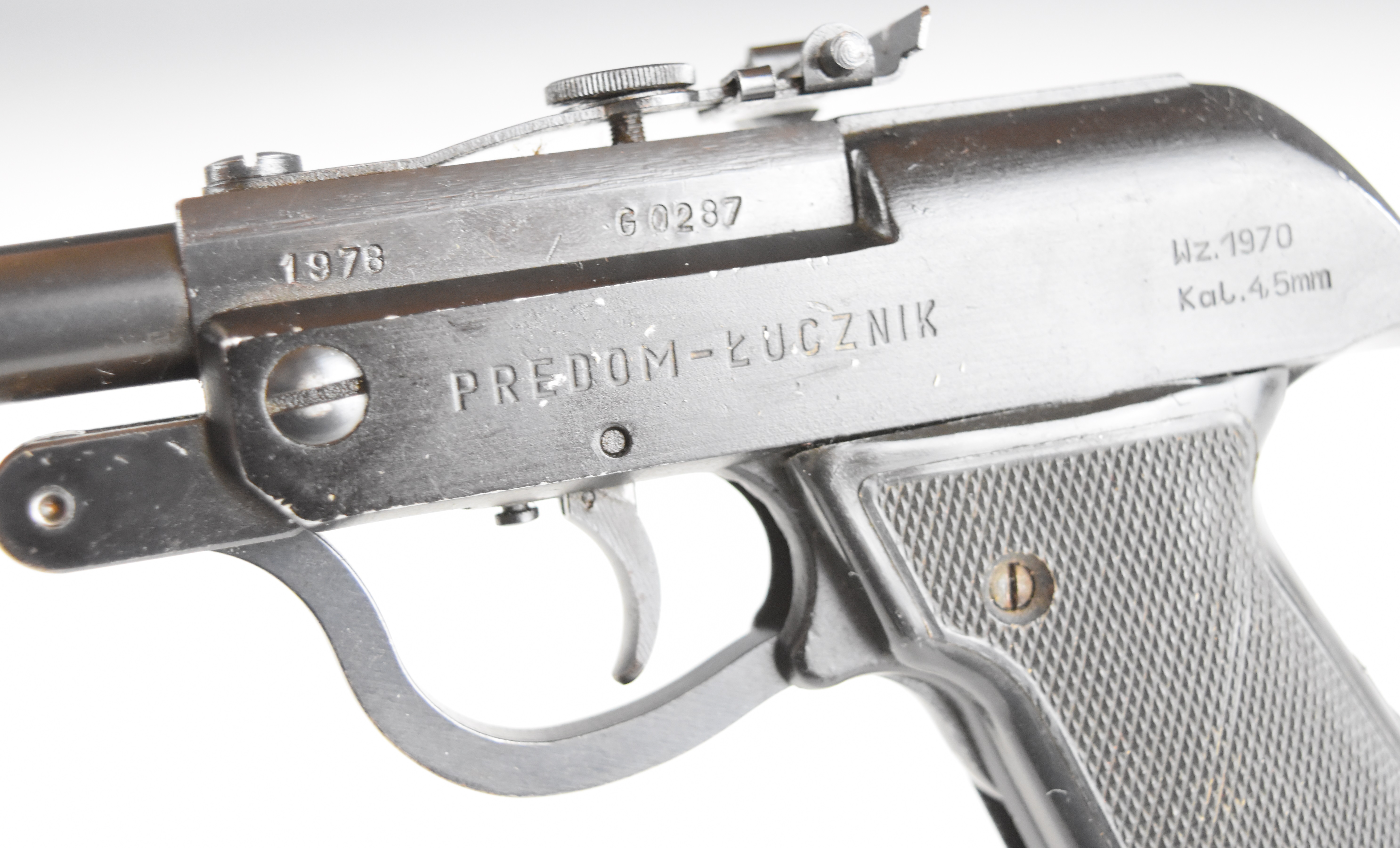 Polish Predom Lucznik model 1970 .177 Polish Army training target air pistol dated 1978 with - Image 8 of 12
