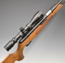 Air Arms TX200 .22 under-lever air rifle with carved semi-pistol grip and forend, adjustable