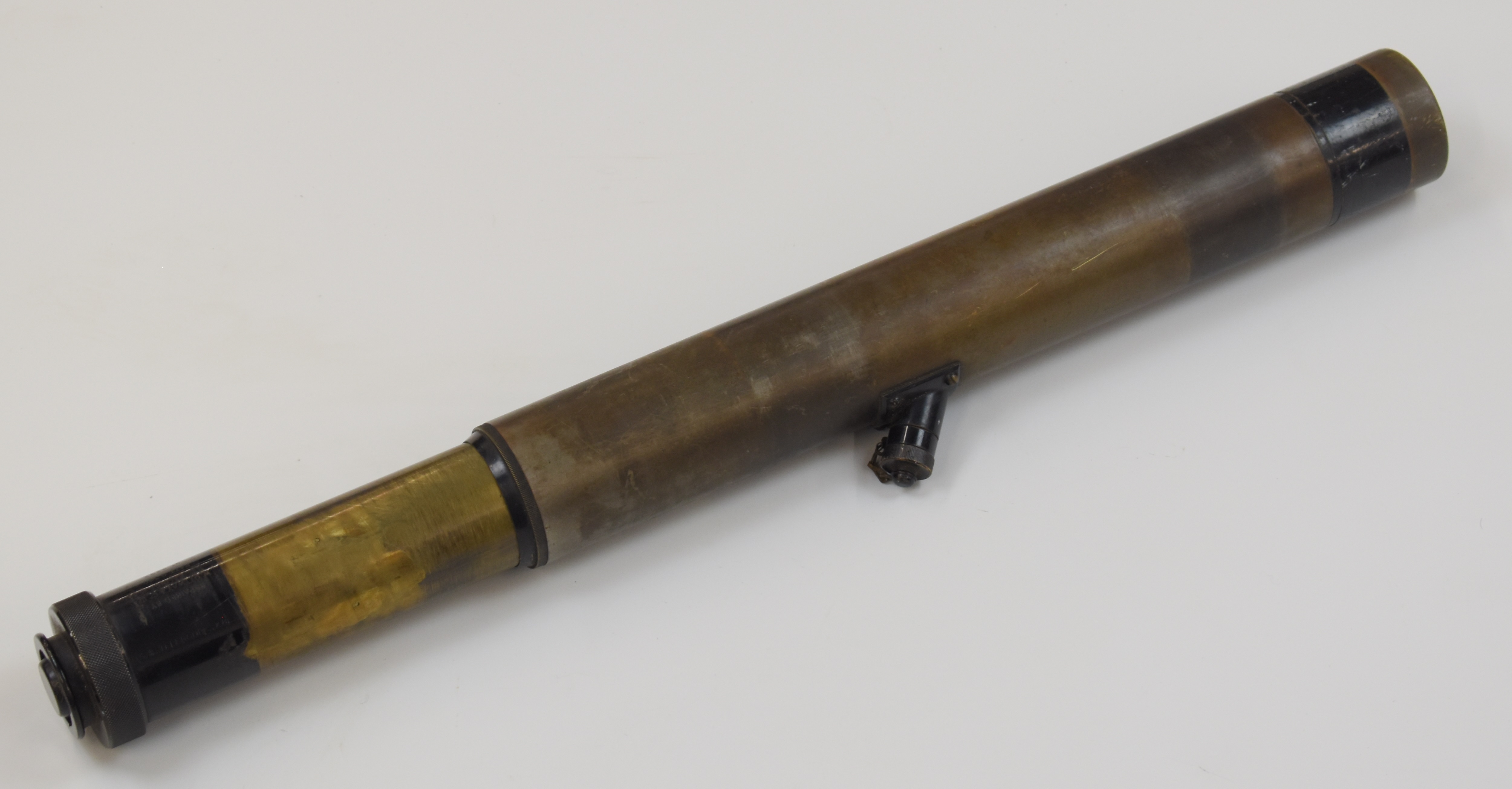 British WW1 Watson & Son G.S x8 telescope dated 1918, marked repaired by W Ottway, overall length - Image 2 of 2