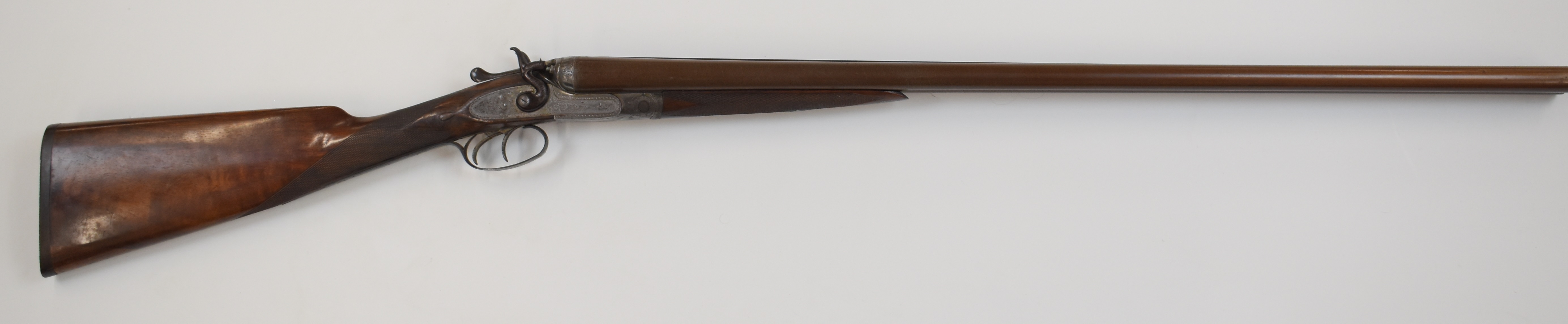 Cogswell & Harrison 12 bore side by side hammer action shotgun with named and engraved locks, - Image 2 of 12