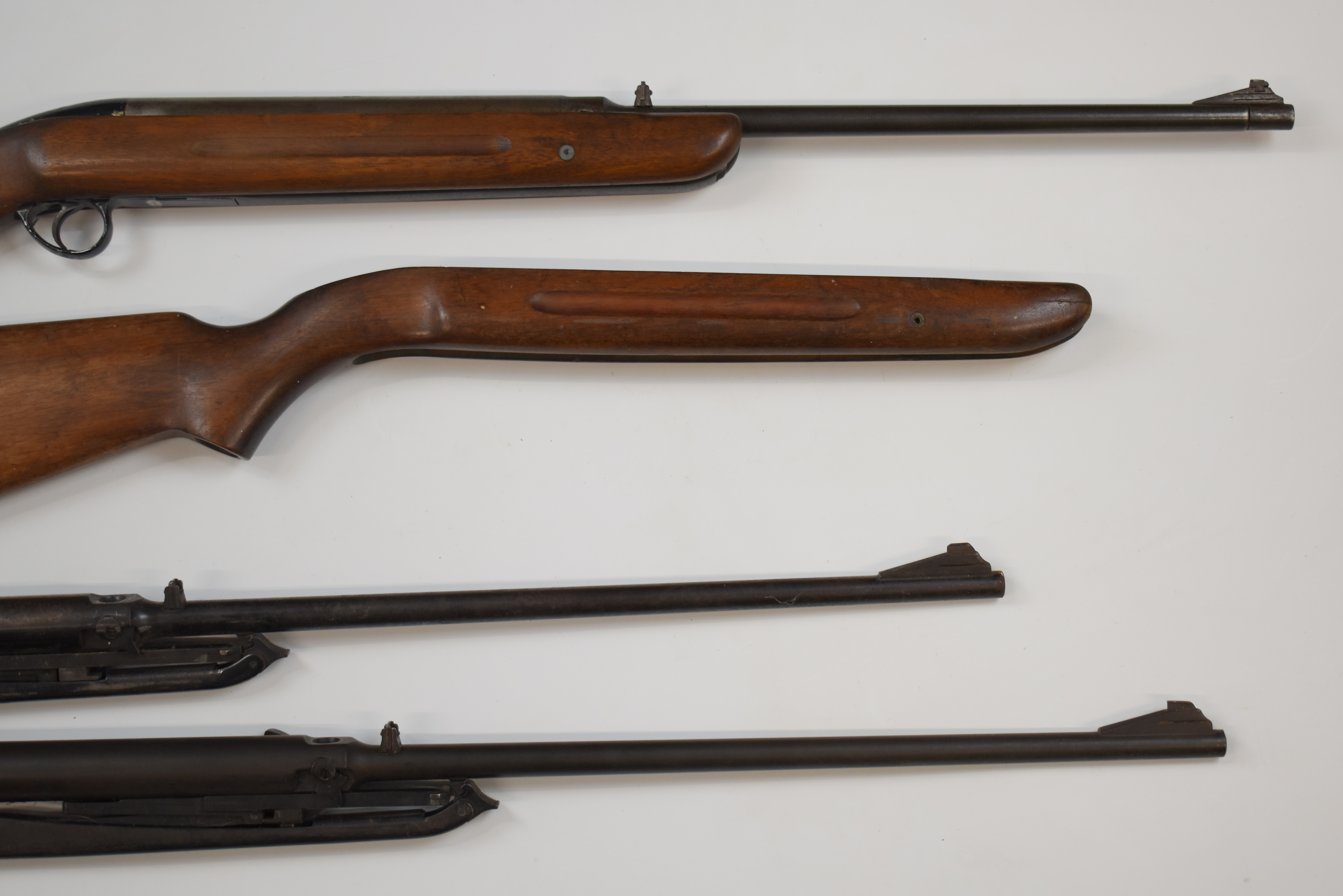 Three BSA Airsporter Mk I .22 under-lever air rifles, all with adjustable sights, one lacking - Image 6 of 6
