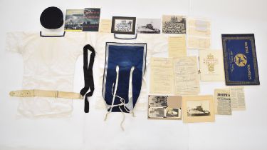 WW2 Royal Navy interest ephemera and documentation for Geoffrey Chambers including Certificate of