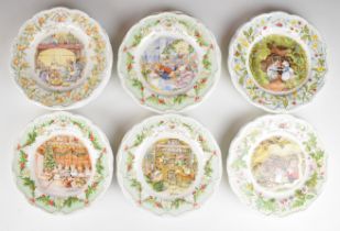 Twenty four Royal Doulton Brambly Hedge plates including year plates, Primrose's Adventure Series,