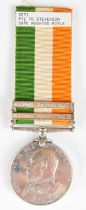 King's South Africa Medal with clasps for South Africa 1901 and 1902 named to 3271 Pte F D