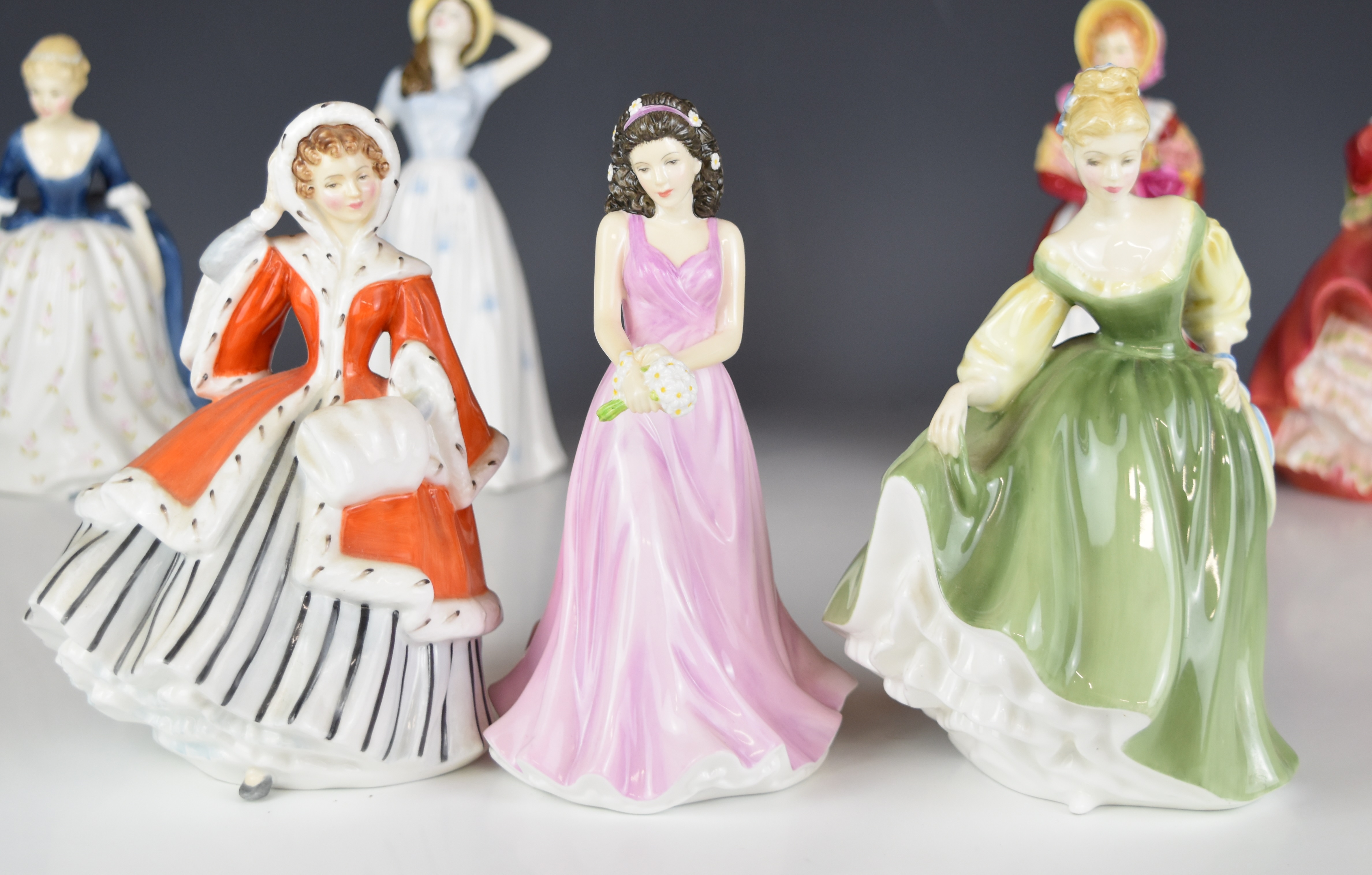Ten Royal Doulton figurines including Old Country Roses, Midinette, Noelle and Christmas Morn, - Image 11 of 14