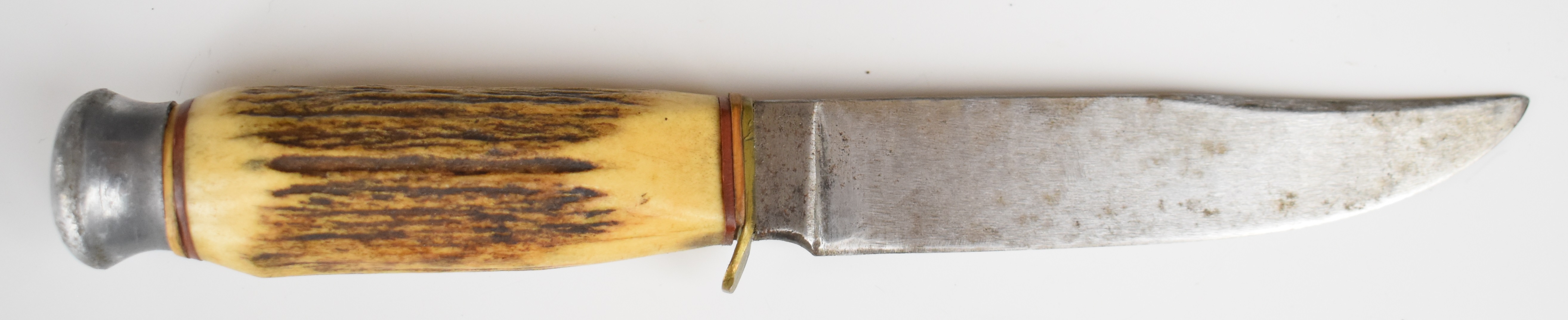 German Solingen Emil Voos 'Bowie' hunting knife with horn or similar grip, maker's mark to - Image 2 of 7