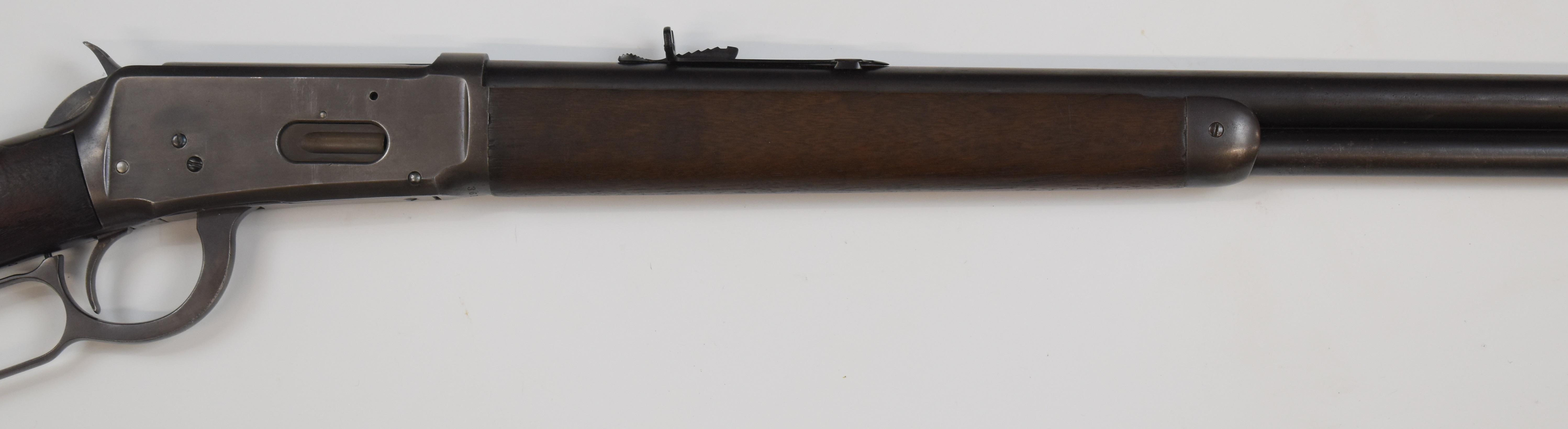 Winchester Model 1894 .32-40 underlever repeating rifle with adjustable sights, steel butt plate and - Image 4 of 20