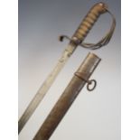 British Army 1821 pattern Light Cavalry / Royal Artillery officer's sword with shagreen grip, 83cm