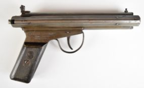 Accles & Shelvoke Ltd F Clarke patent The Warrior .177 side lever air pistol with logo and