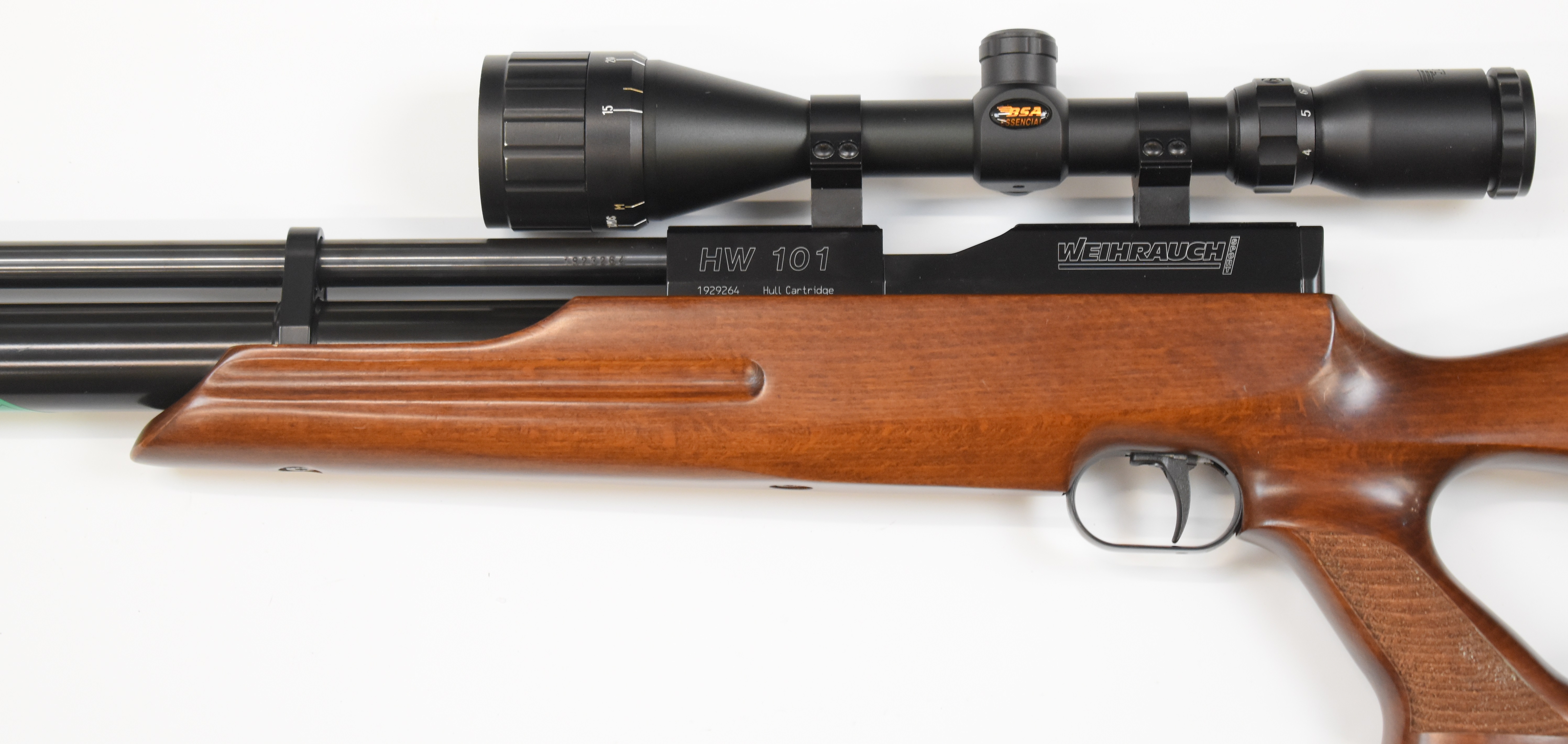 Weihrauch HW101 .177 PCP air rifle with textured semi-pistol grip, raised cheek piece, adjustable - Image 8 of 10