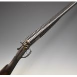 Alexander Henry & Co 12 bore side by side hammer action shotgun with named and engraved locks,