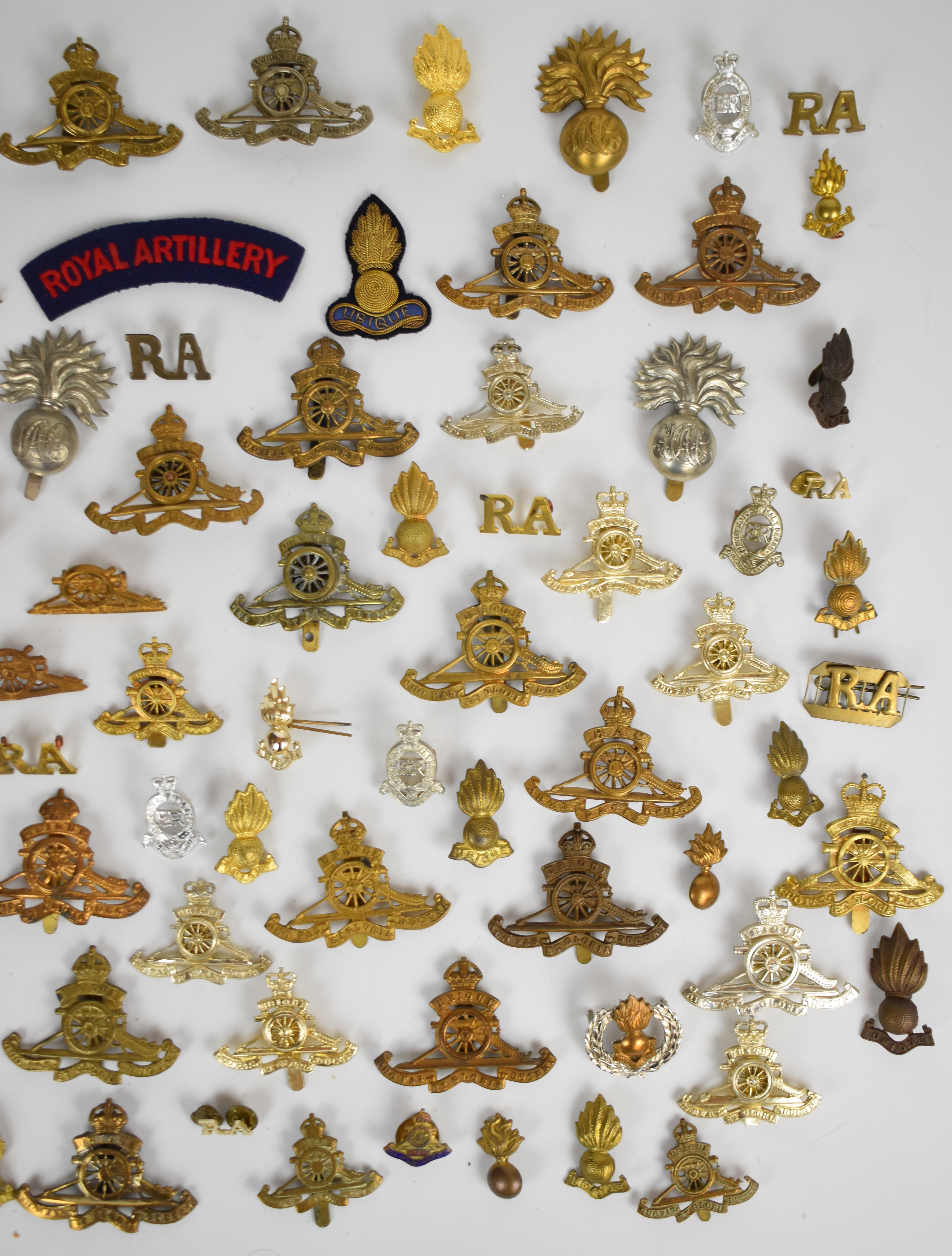 Large collection of approximately 100 Royal Artillery badges including Militia, Volunteer and - Image 3 of 3
