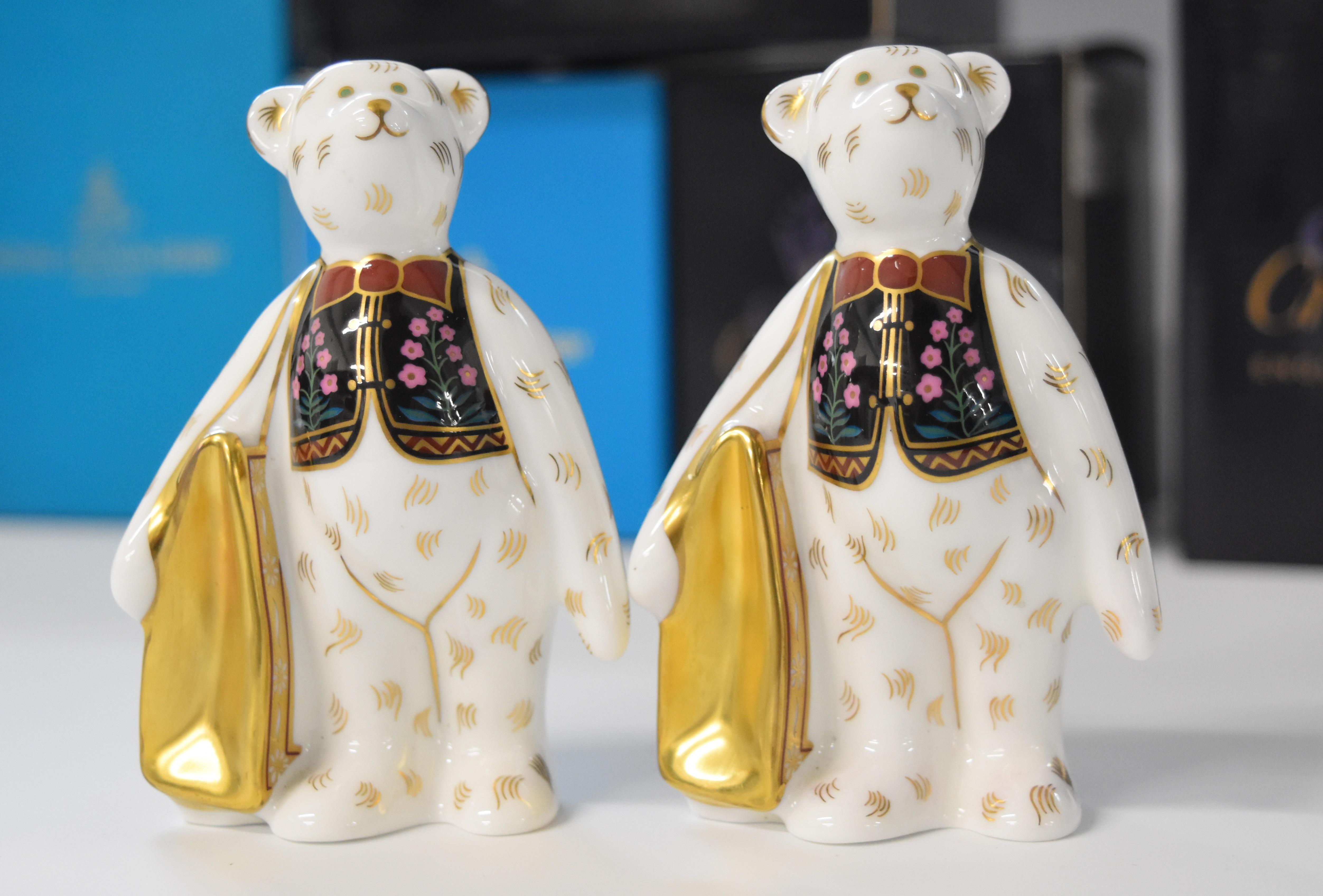 Five Royal Crown Derby paperweights comprising limited edition Diamond Jubilee Teddy Bear, Dave - Image 8 of 10