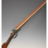 Cogswell & Harrison 12 bore side by side hammer action shotgun with named and engraved locks,
