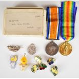 British Army WW1 medal pair comprising War Medal and Victory Medal, named to 157165 Sgt W S Evans,