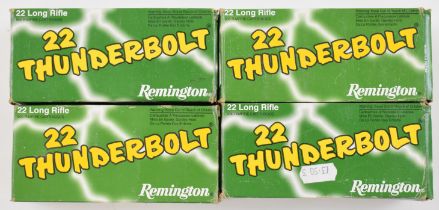 Two-thousand .22 Remington Thunderbolt rifle cartridges, all in original boxes. PLEASE NOTE THAT A