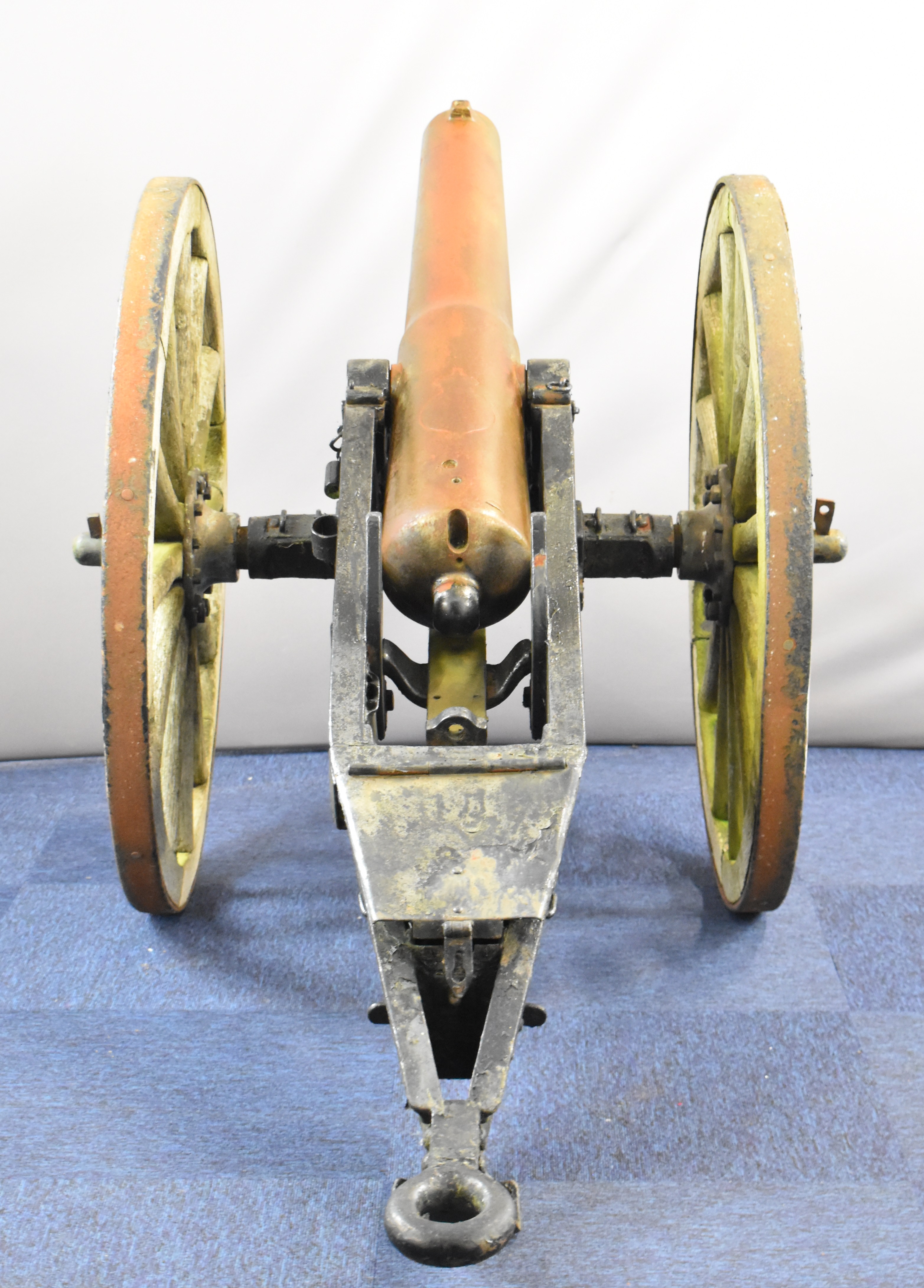 British Mark IV 7-pounder 200lbs steel RML gun. The 40 inch graduated barrel with indistinct crown - Image 3 of 22