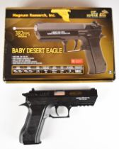 Magnum Research Baby Desert Eagle 6mm CO2 air pistol with monogrammed and textured grips, multi-shot