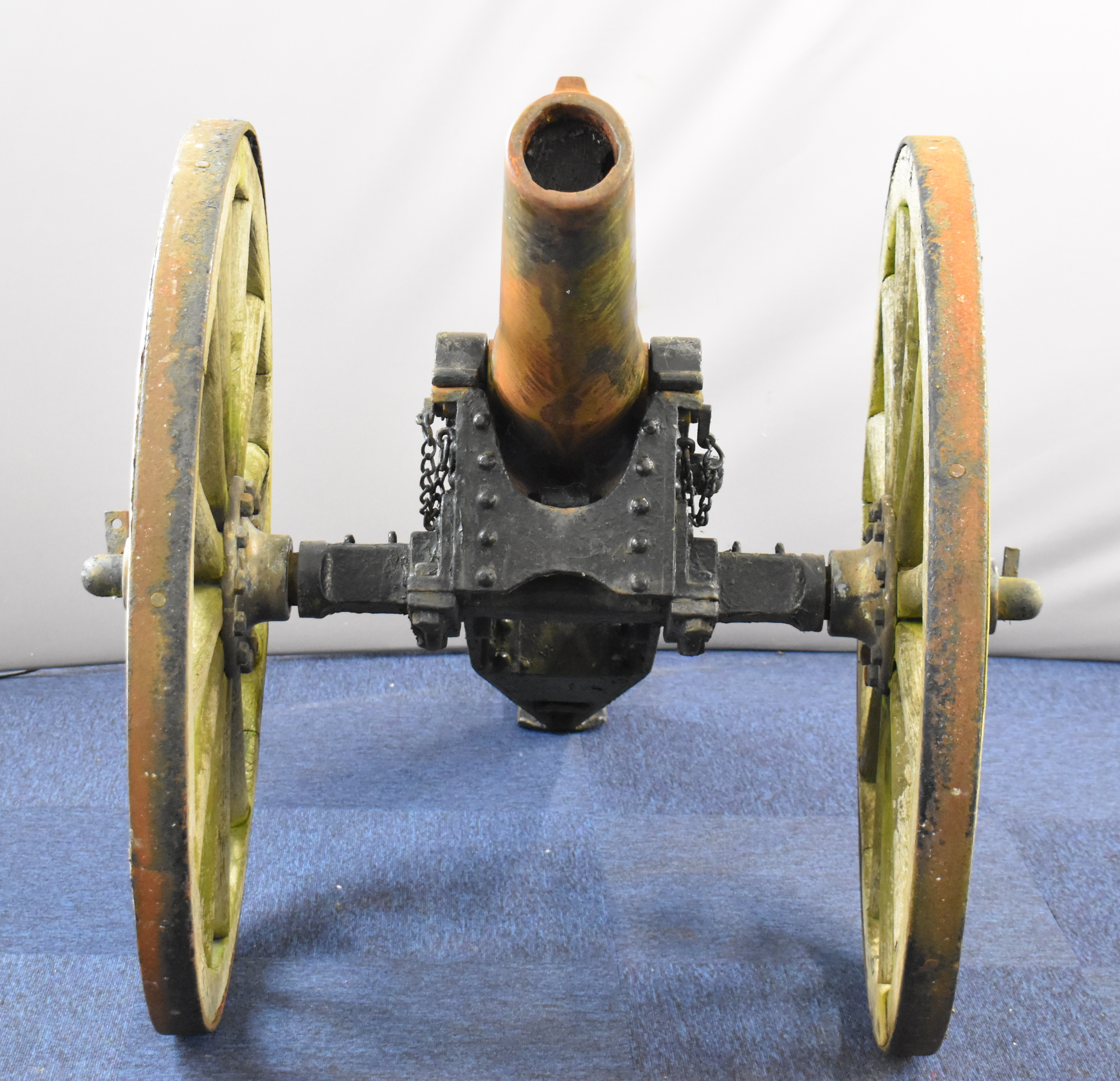British Mark IV 7-pounder 200lbs steel RML gun. The 40 inch graduated barrel with indistinct crown - Image 4 of 22
