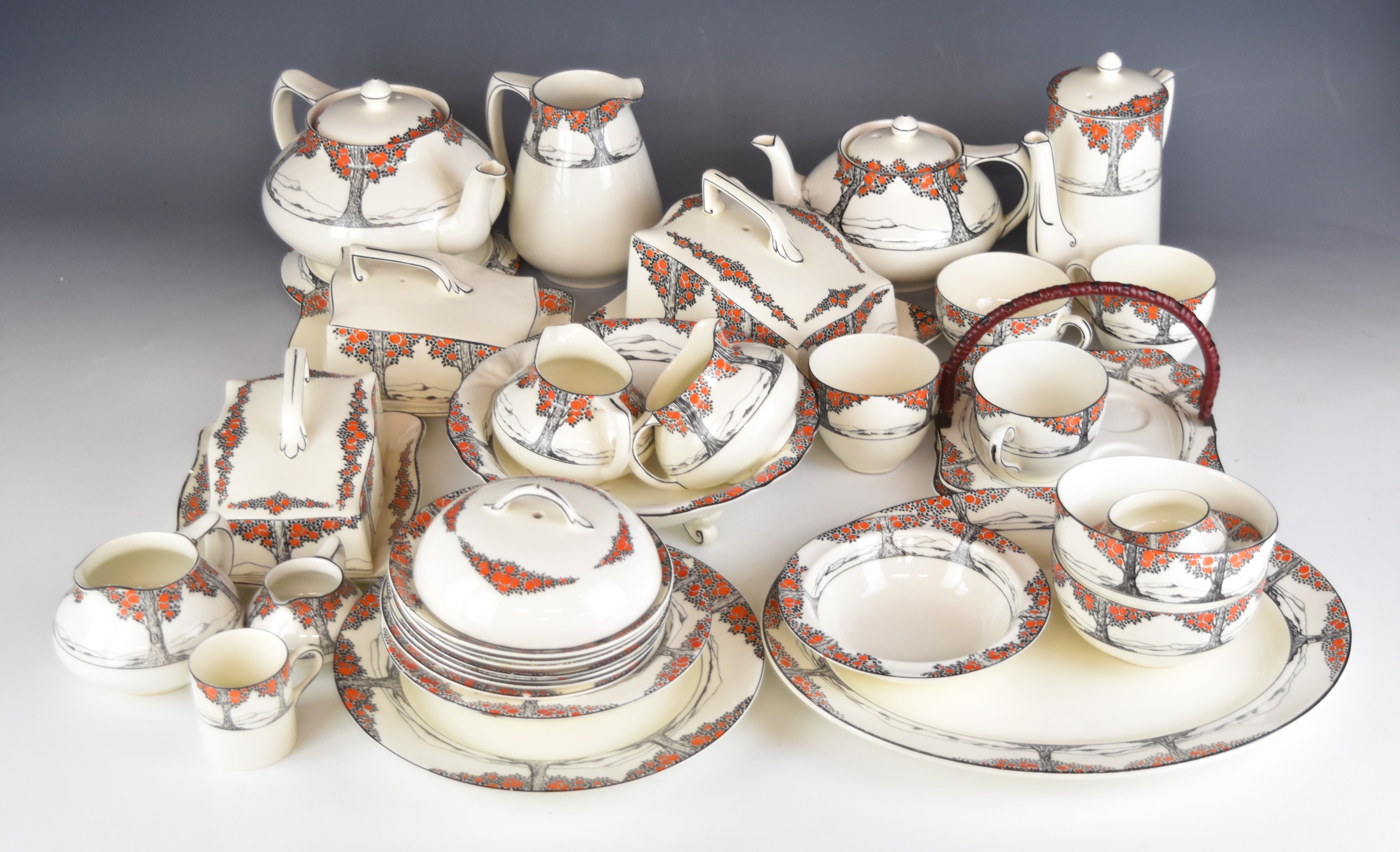 Crown Ducal dinner, tea and decorative ware decorated in the Orange Tree pattern including three tea