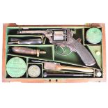 William Tranter's Patent 120 bore five-shot double-action revolver with engraved trigger guard,