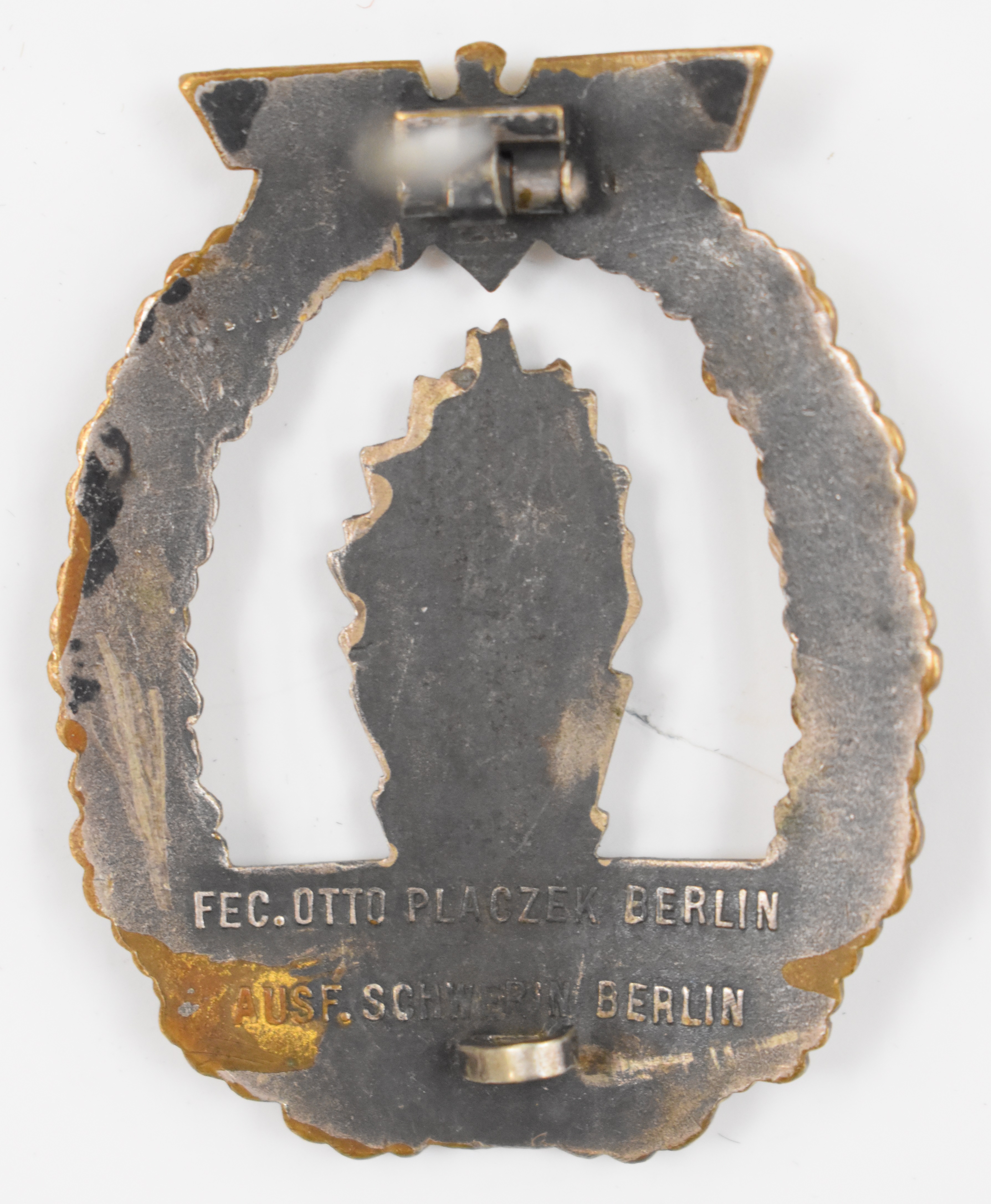 German WW2 Nazi Third Reich Mine Sweepers, Sub Chasers and Escort Vessels War badge, Fec Otto - Image 2 of 4