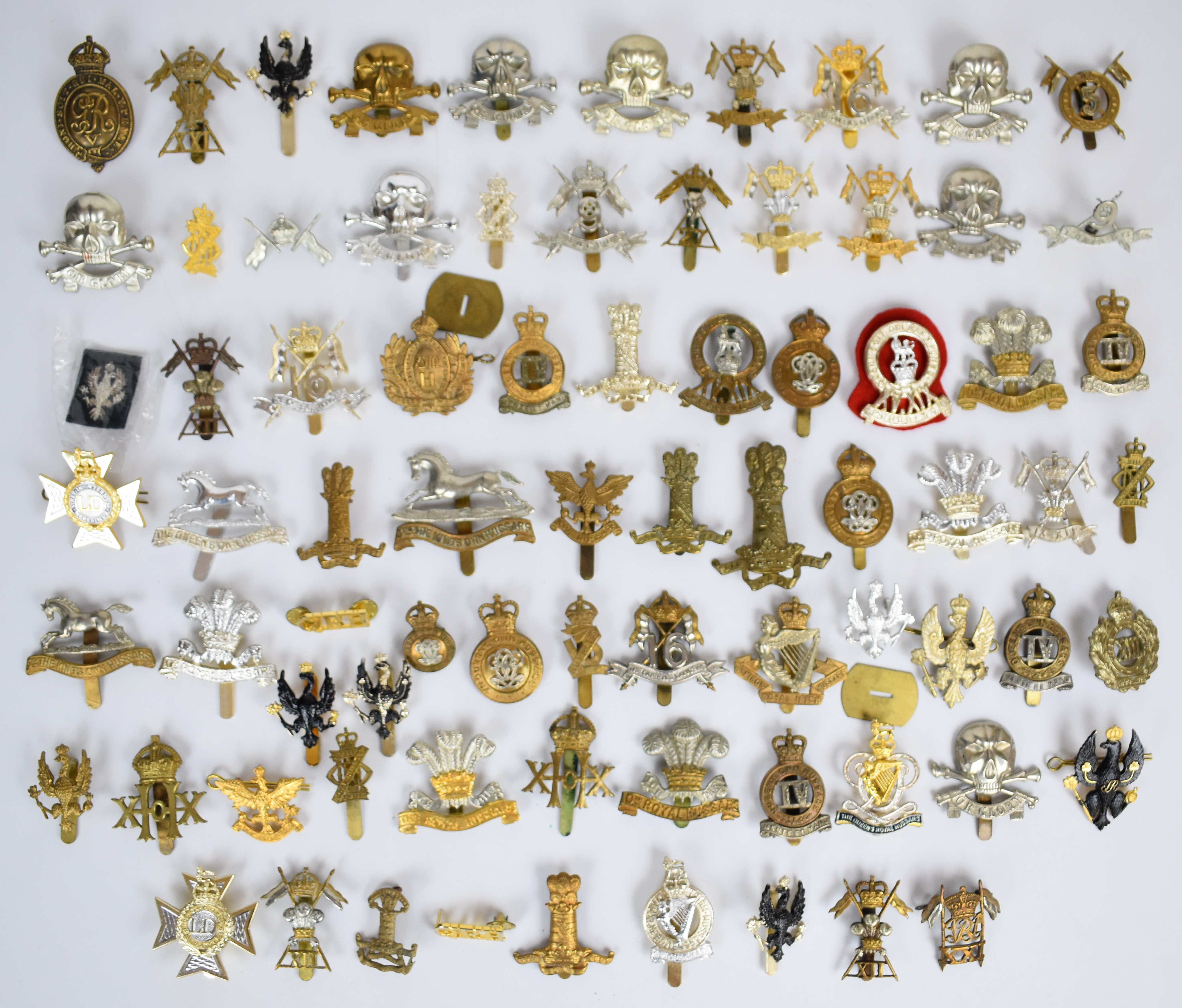 Collection of approximately 70 British Cavalry Regiment badges including 11th Hussars, Light - Image 4 of 6
