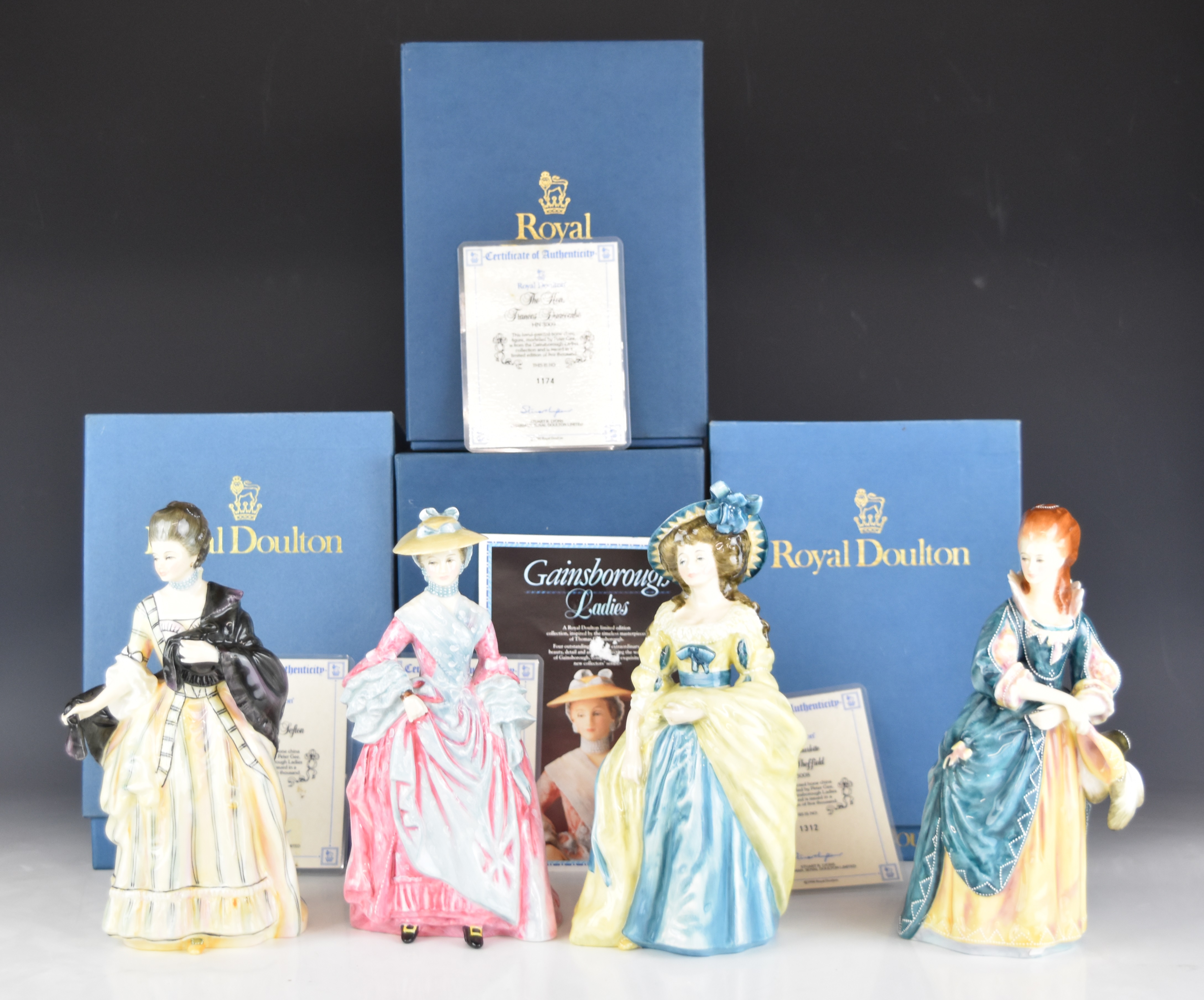 Four Royal Doulton limited edition figures from the Gainsborough Ladies series comprising Sophia - Image 8 of 14