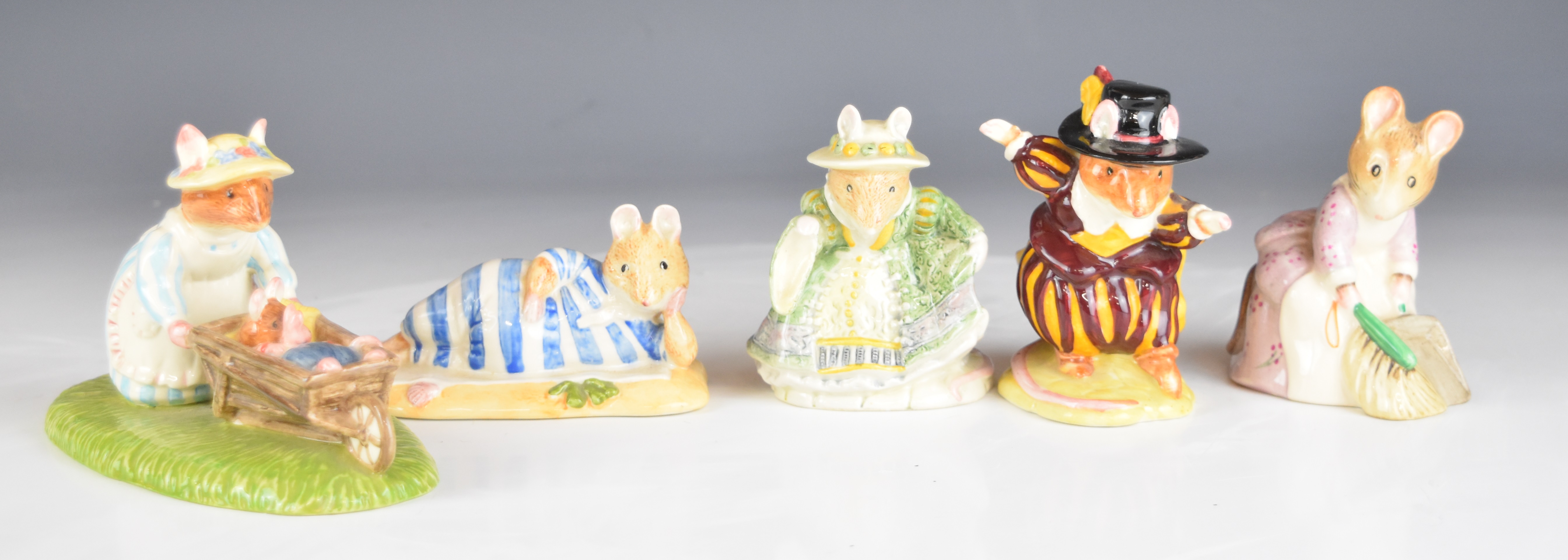 Royal Doulton and Royal Albert Brambly Hedge and Beatrix Potter figures comprising Primrose, Wilfred
